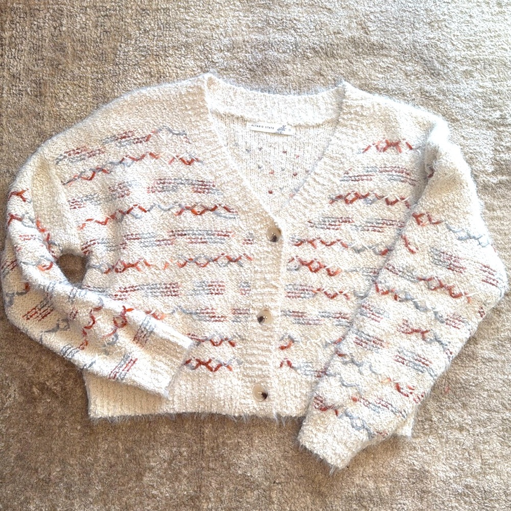 NWOT Altar’d State cropped cardigan sweater